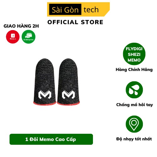 Bao tay chơi game Memo Shezi Flydigi sợi bạc băng lụa, Găng tay chơi game ff chống mồ hôi ngón tay màu xanh đỏ hồng