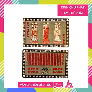 Kim bài Tam Thế Phật bỏ ví, đặt bàn thờ, bàn làm việc cầu bình an sức khỏe