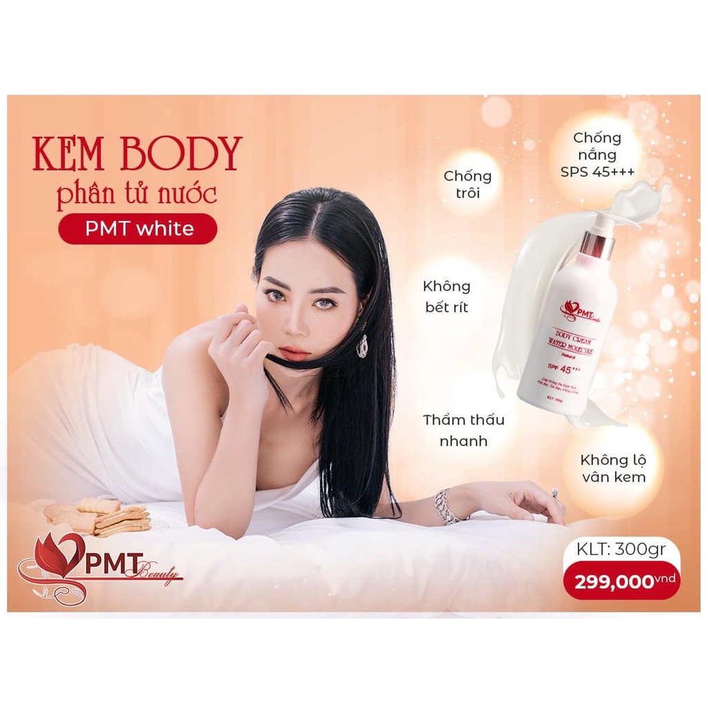 Combo Kem Body Phân Tử Nước PMT - Siêu Phẩm Chống Nắng, Dưỡng Trắng Da Toàn Thân