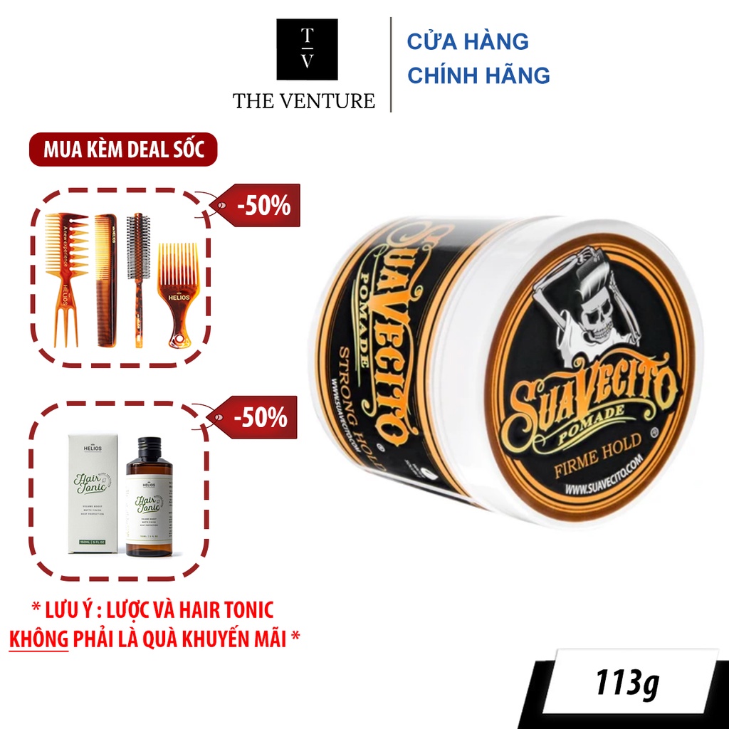 Sáp Vuốt Tóc Nam Suavecito Pomade Firme Hold Pomade Chính Hãng - 113 Gram