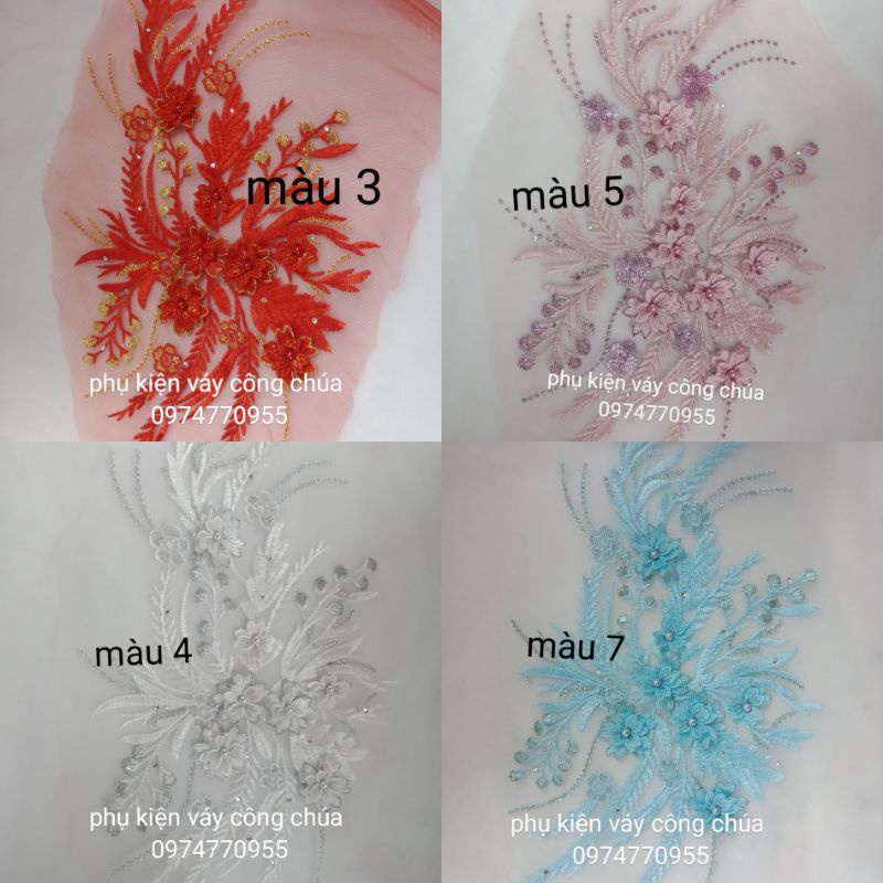 Hoa ren đính áo dài ,váy áo.