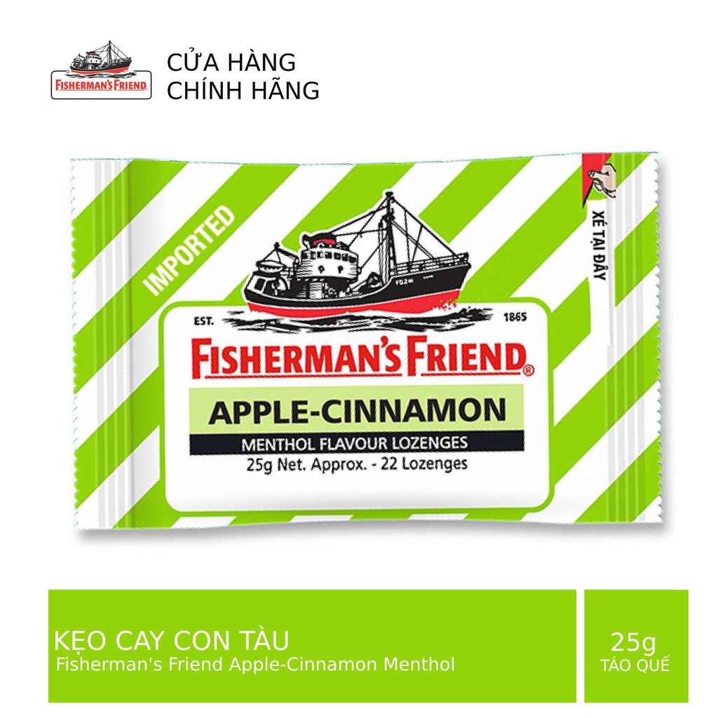 Kẹo Con Tàu Cay Fisherman's Friends Hương Táo Quế 25g - 101035331