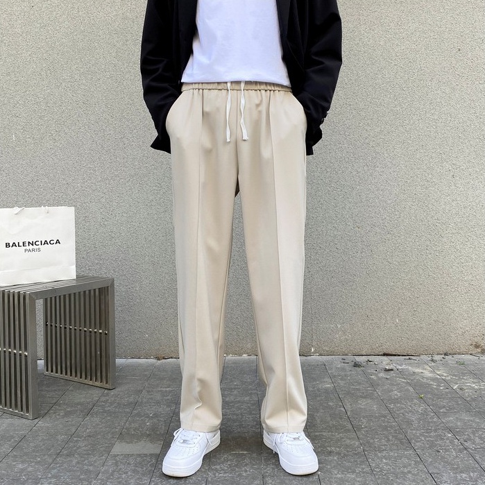 Quần Âu Nam Phối Gân Rút Dây Trơn Màu Thời Trang MixxMen QUAN NAM 116V3