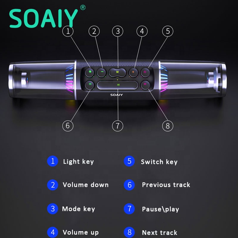 Loa Gaming SOAIY SH19 Bluetooth⚡Pin Trâu 4 giờ⚡ Đa kết nối Bluetooth/USB/PC/AUX/TF Card ⚡BH 12 Tháng⚡RGB FULL MÀU