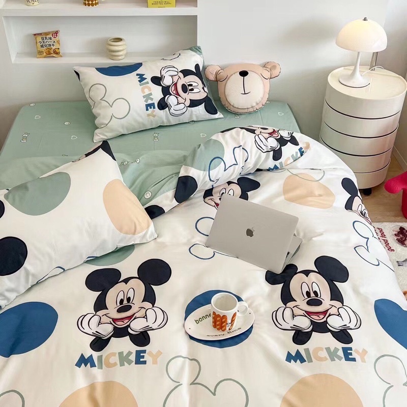 Set Chăn Ga Cotton Living Hoạt Hình Ngộ Nghĩnh (Shinbedding)