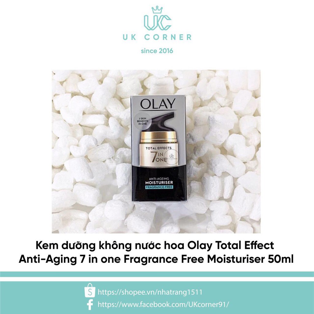[MỚI] OLAYUK-phân phối Kem dưỡng ngày KO hương liệu Olay Total Effect Anti-Aging 7 in one Fragrance Free Moisturiser 50m | BigBuy360 - bigbuy360.vn
