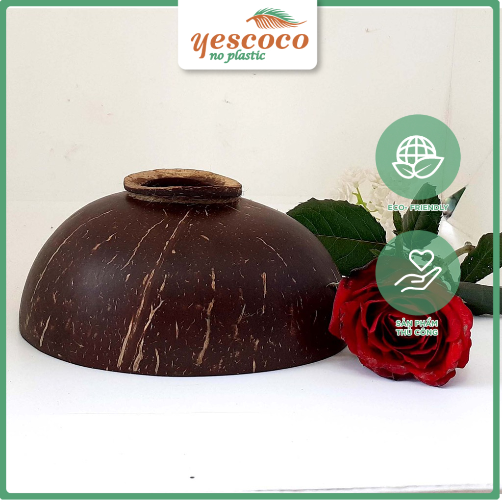 Bát Gáo Dừa Có Đế| YESCOCO XƯỞNG SẢN XUẤT