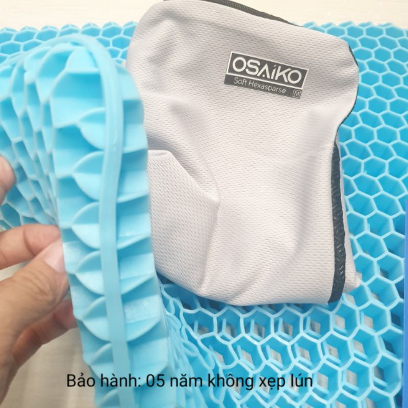 Đệm ngồi 3D OSAIKO Soft Hexaspare M cao cấp tải trọng êm cho người dưới 55kg mới 2021 bảo hành 5 năm không xẹp lún
