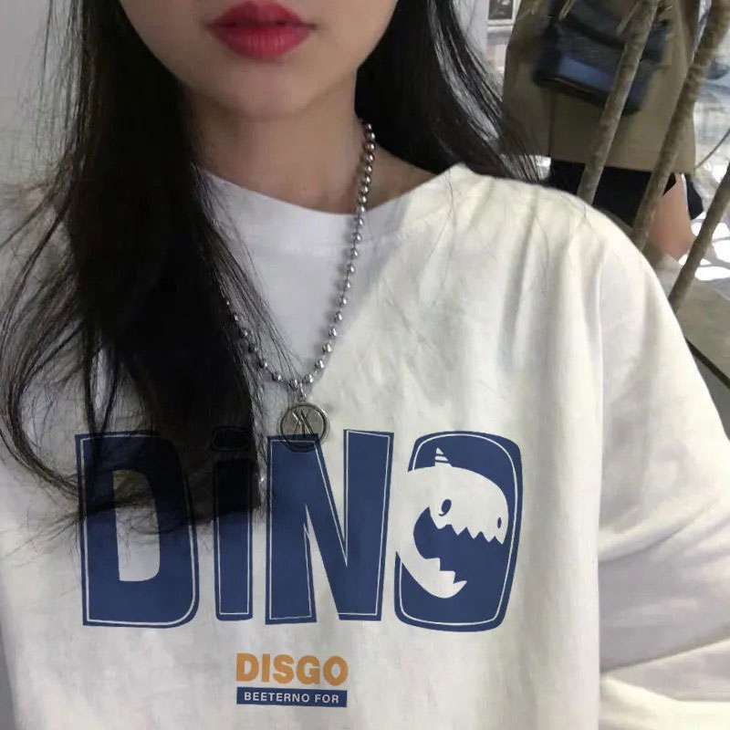 Áo thun SUXI tay ngắn cổ tròn in họa tiết chữ cái thời trang mùa hè trẻ trung dành cho nữ