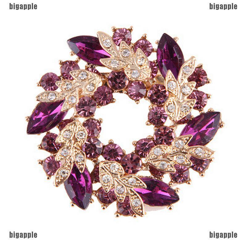 Ghim cài áo hình hoa đính đá thời trang cho nữ