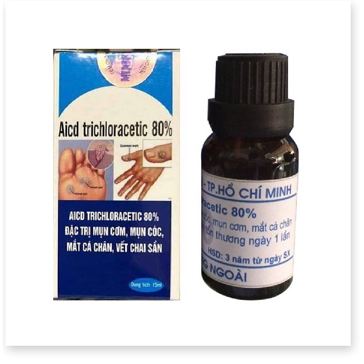 Chấm Mụn Cóc Tại Nhà Hết Mụn Mắt Cá‎ Mụn Cơm Acid-Trichloracetic 80% - Chai 15ml thuoc cham mun coc [AnhThư Boutique] | BigBuy360 - bigbuy360.vn