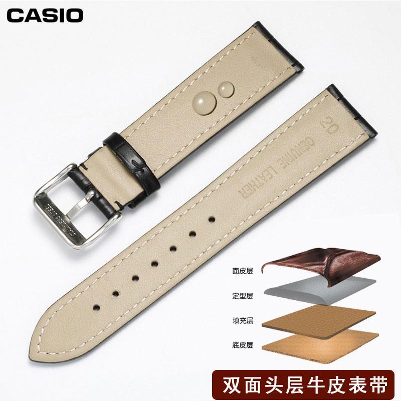 Coi chừng. Dây Đeo Bằng Da Cho Đồng Hồ Casio MTP1375 1183 1303 1370 1384 male 22