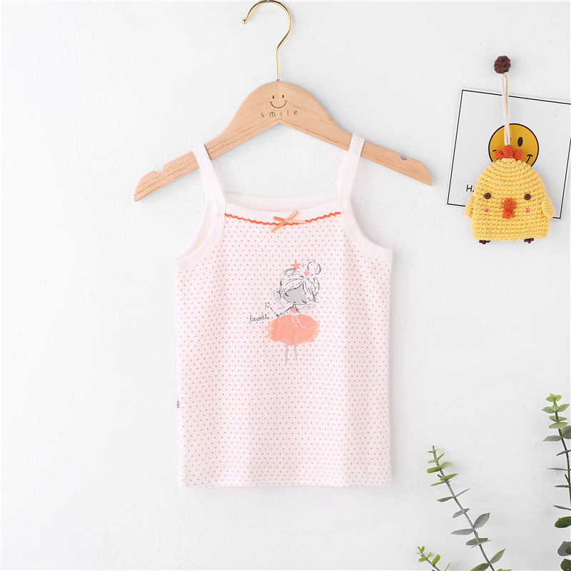 Áo Hai Dây Cotton Thời Trang Mùa Hè Cho Bé Gái 100-160cm