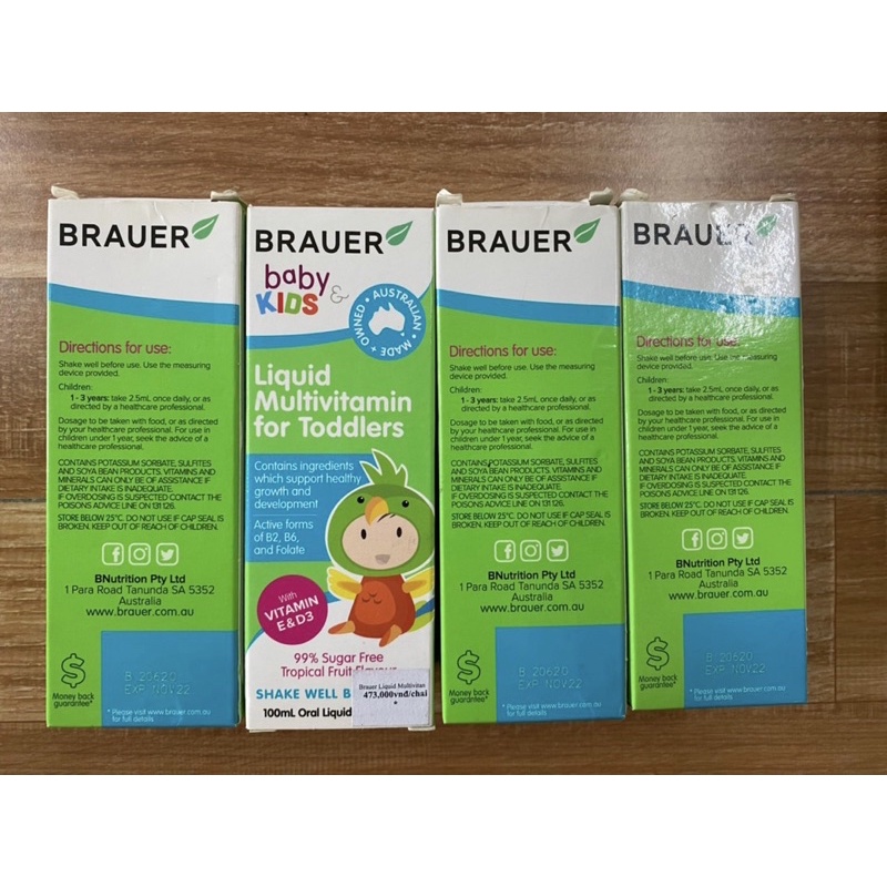 Thanh lý Vitamin tăng đề kháng Brauer Liquid Multivitamin date t11/23