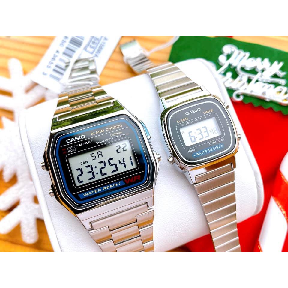 Đồng hồ Cặp đôi  nam nữ Casio A158WA-1DF ♥️LA670WA-1DF