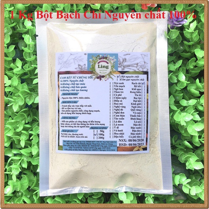 [Sỉ-Rẻ] Bột Bạch Chỉ 1 ký nguyên chất thiên nhiên 100% có giấy VSATTP và ĐKKD dùng đa công dụng [Lẻ-Sỉ]