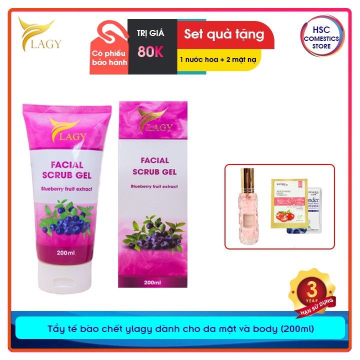 Tẩy tế bào chết YLAGY cho mặt và body 200ml