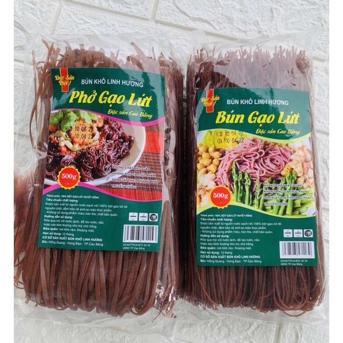 Bún/Phở gạo lứt đen Linh Hương loại 500g/gói