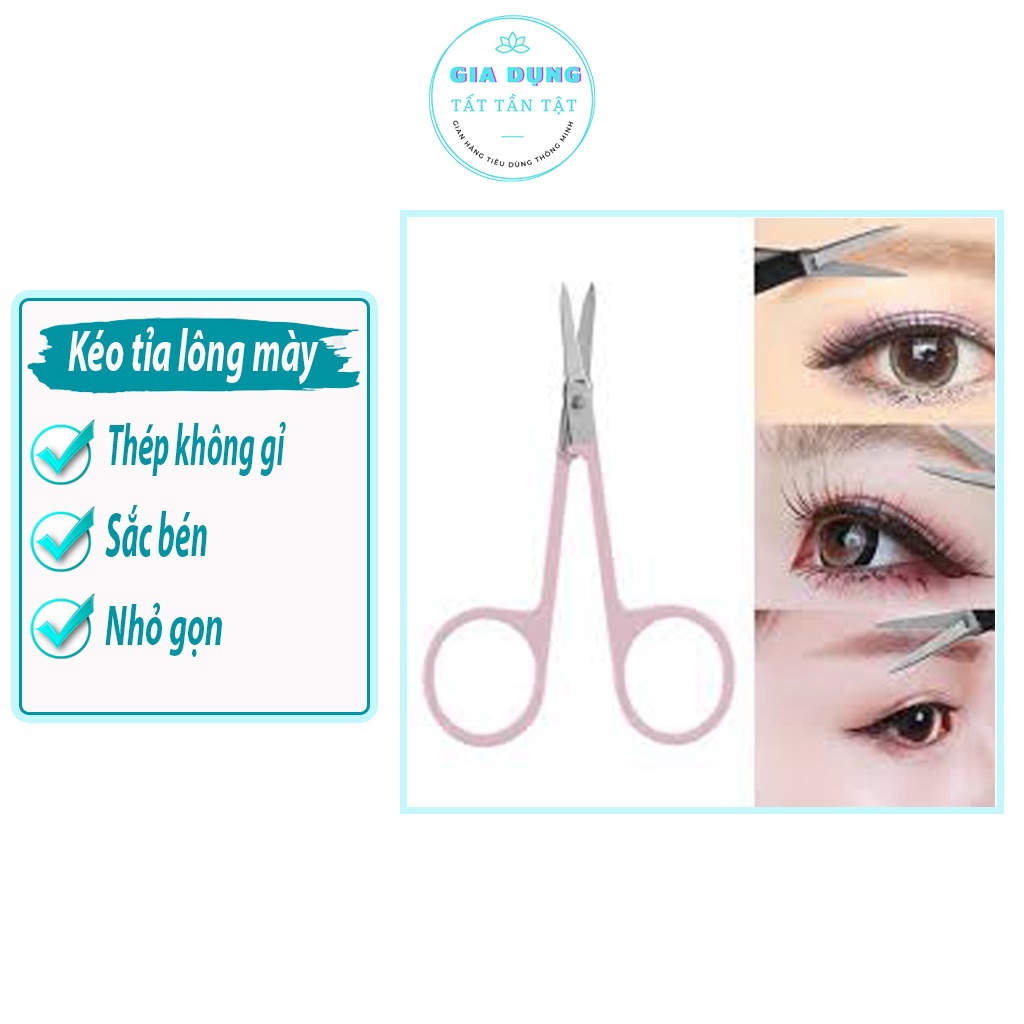 Kéo Tỉa Lông Mi, Lông Mày, Sắc Ngọt, Tóc Chuyên Dụng, Nhỏ Gọn, Tiện Lợi Làm Bằng Thép Không Rỉ