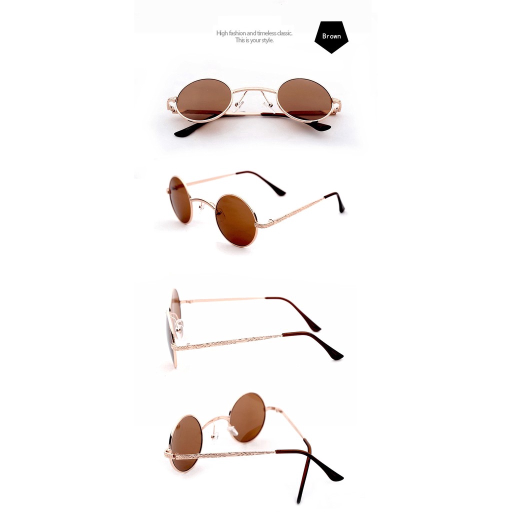 Kính mát SAMJUNE gọng tròn nhỏ phong cách cá tính