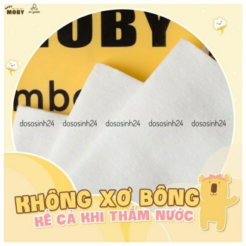 Gói Bông Miếng Baby Moby Lớn/Nhỏ (100 miếng/gói)