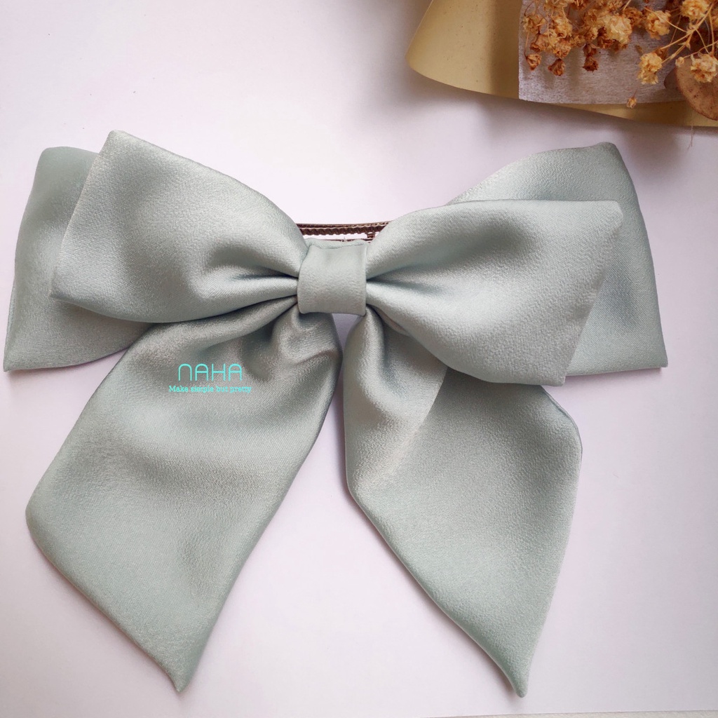 Nơ kẹp tóc bản to Naha handmade,Kẹp tóc,kẹp nơ