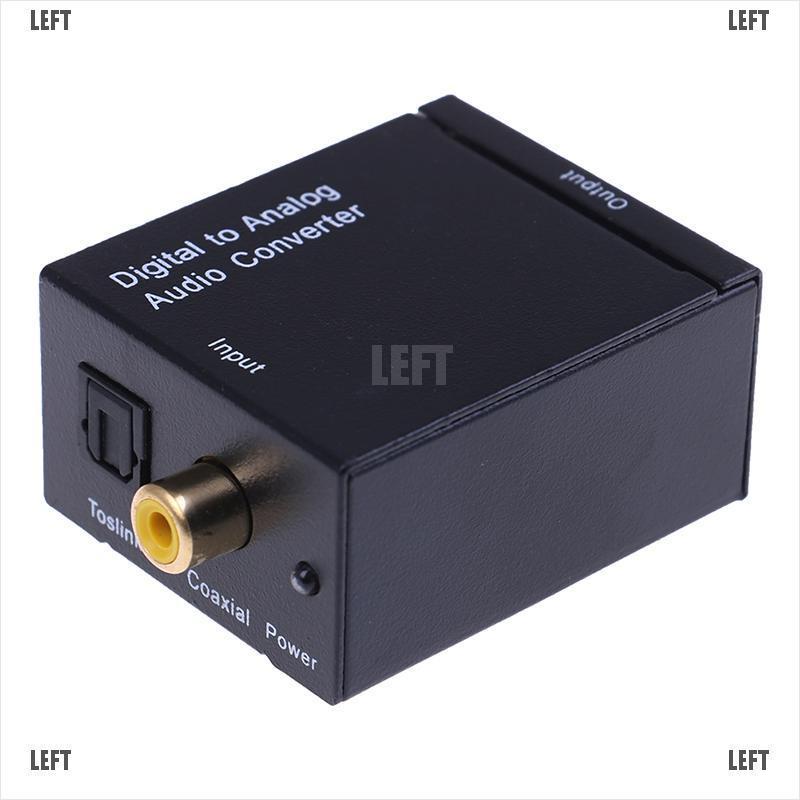 LEFT Optical coaxial toslink digital to analog audio converter adapter RCA L/R