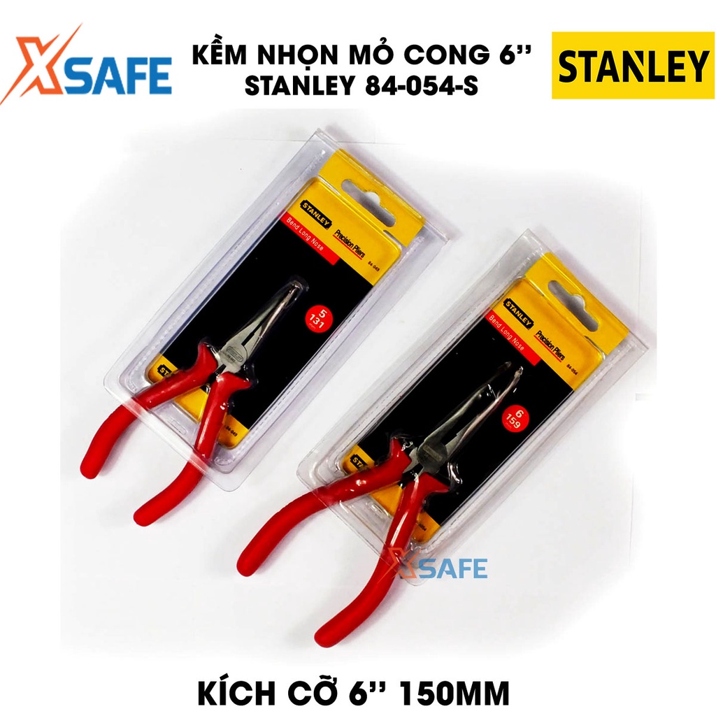 Kềm nhọn mỏ cong STANLEY gia công thép carbon Kìm Stanley nhỏ gọn vừa tay, khả năng chịu lực chịu nhiệt tốt