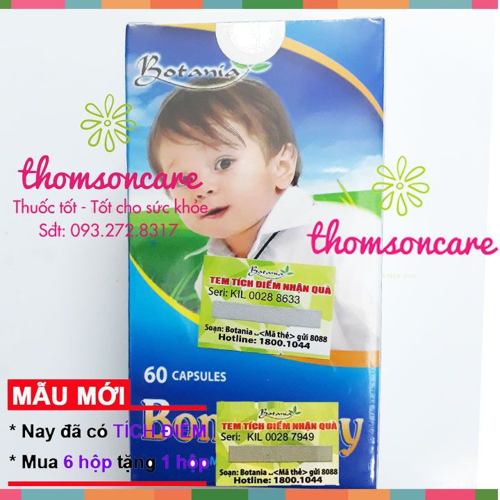 BoniKiddy tăng cường sức đề kháng cho bé - Mua 6 tặng 1 bằng tem tích điểm - Lọ 60 viên