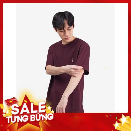 Áo phông nam ngắn tay không cổ TATE chữ A thun trơn Parttime -Hàng nhập khẩu