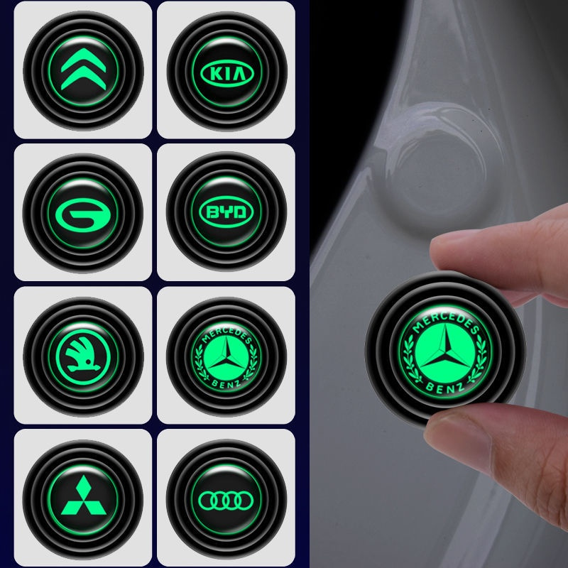 Set 12 Miếng Đệm Cao Su Phản Quang Chống Va Chạm Giảm Âm Thanh Cho Cửa Xe Hơi Honda Toyota Mitsubishi Nissan Ford Hyundai Kia Mazda
