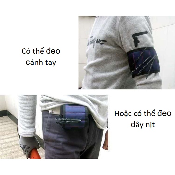 Vòng đai nam châm đeo tay giữ đinh, ốc vít phiên bản cao cấp