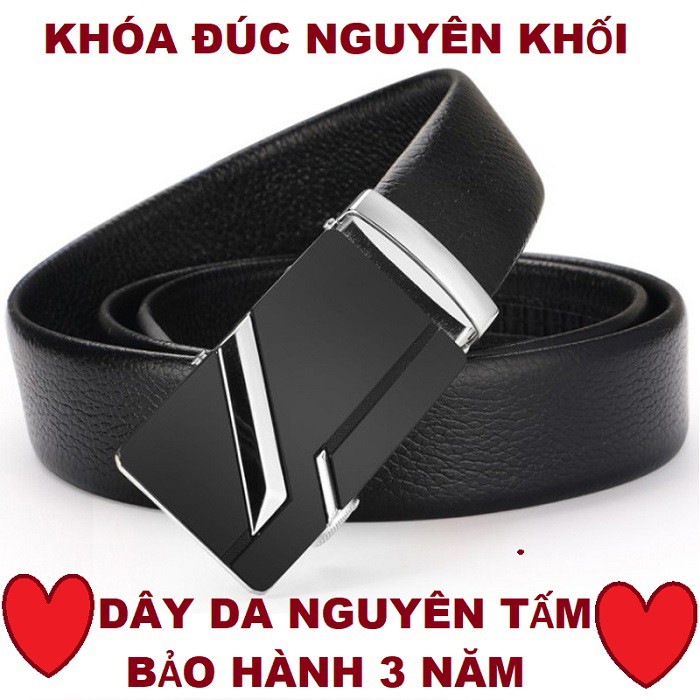 [Dây lưng] Dây Nịch Nam Da Bò 100% Chính Hãng Mạ Bạc Nam Tính. Thắt Lưng Da Nam Hàng Hiệu BAELLERRY Khóa Cài Cao Cấp GC5
