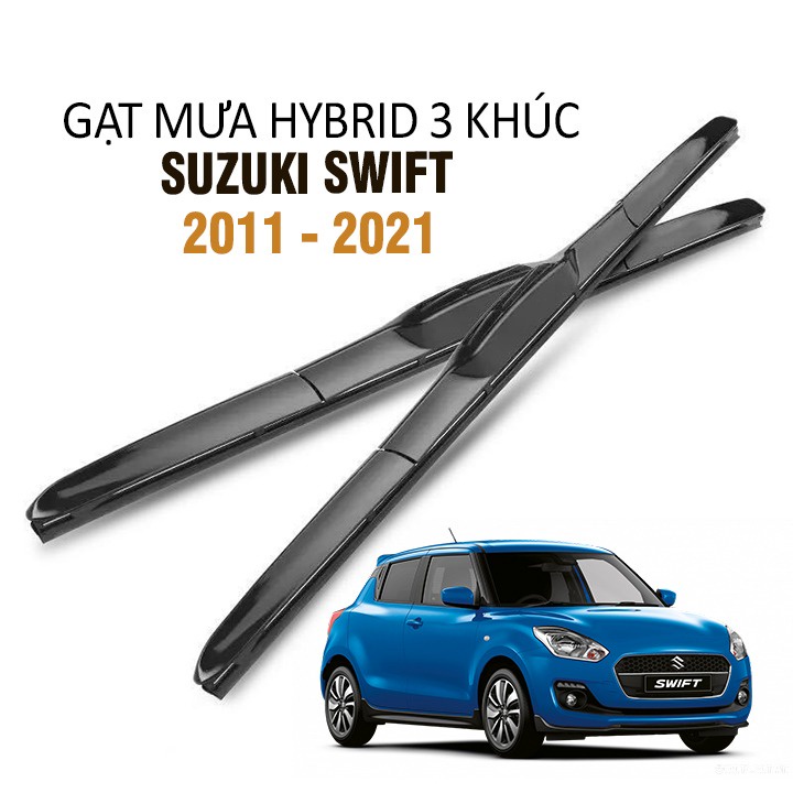 Gạt Mưa Xe Suzuki Swift Hybrid 3 Khúc Lưỡi Silicone Cao Cấp Chính Hãng