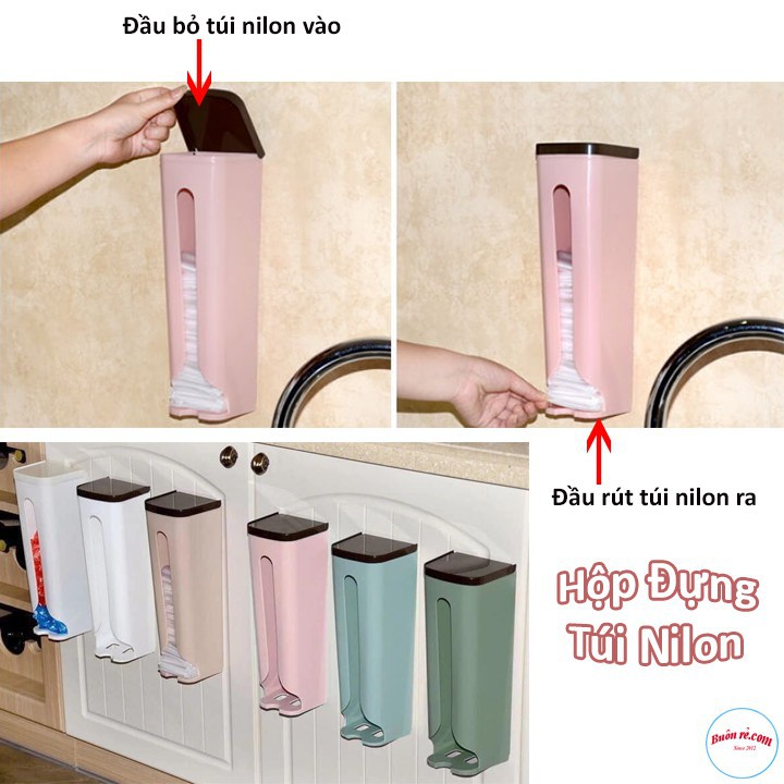 Hộp Đựng Túi Nilon Túi Rác Khăn Giấy Làm Gọn Nhà Bếp Loại Dán Tường Siêu Chắc Chắn - Hộp Treo Tường Đựng Đồ Nhà Bếp