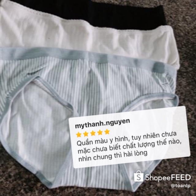 Quần lót cottton kẻ sọc102 &lt; CÓ SIZE&gt;