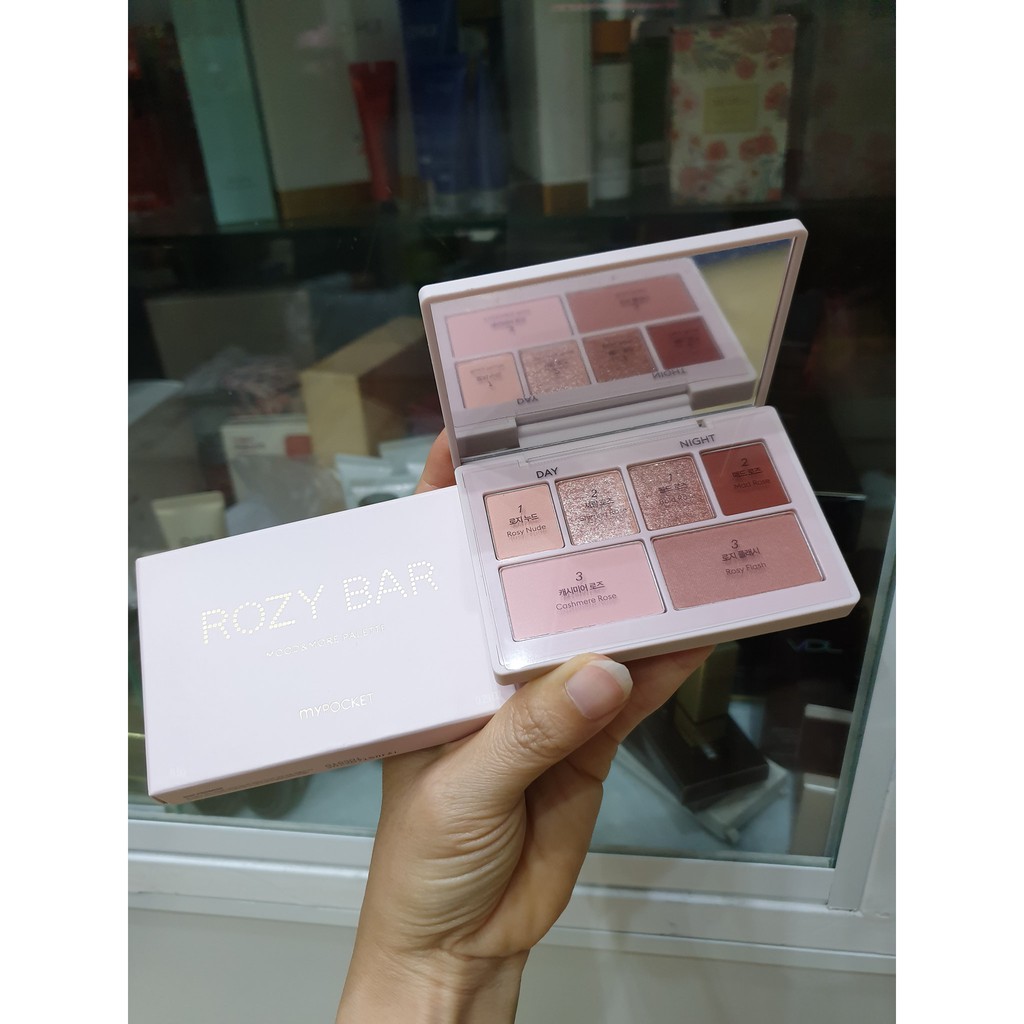 Hộp phấn mắt & phấn má hồng Missha (Missha Mood & More Palette) 6 màu (SỐ 2 (ROZY BAR))