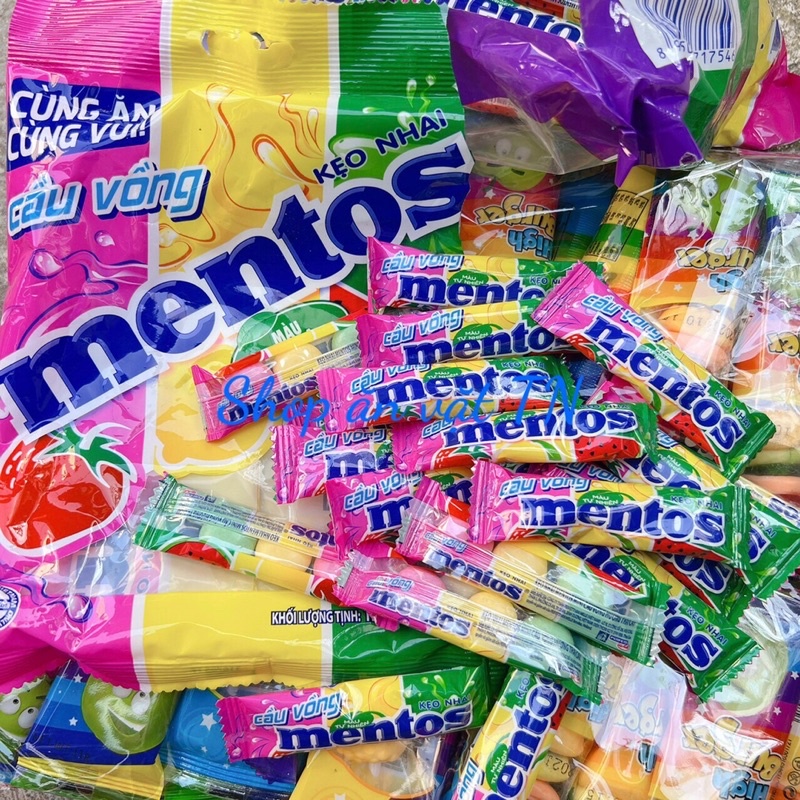 Thanh kẹo mentos vị trái cây giá sỉ