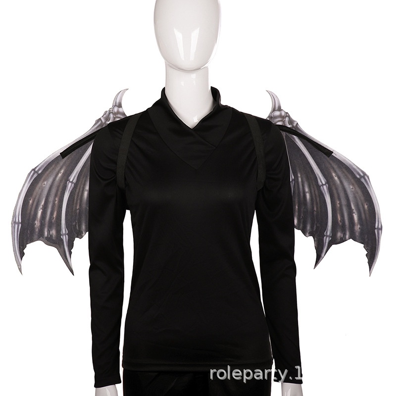 Đôi cánh ác quỷ bằng vải không dệt màu trắng đen
