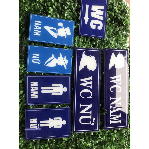 Bảng mica WC NỮ NAM