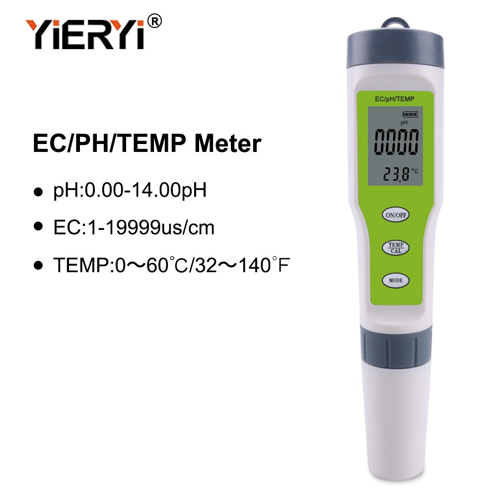 Máy Kiểm Tra Chất Lượng Nước 3 Trong 1 Yieryi Bút Đo Axit Kế Cho Hồ Nước Uống Cầm Tay đo chính xác