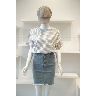 Áo Thun Sọc Cotton 144 Xám