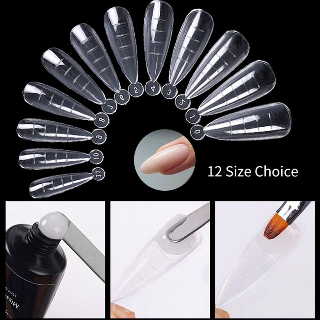 Bộ Móng Tay Giả Trong Suốt Bằng Nhựa Acrylic Chất Lượng Cao