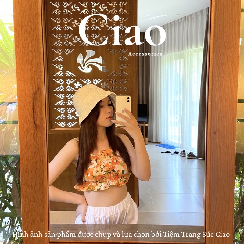 [HOT TREND] Nón tai bèo hoạ tiết ren phong cách hàn xinh xắn Ciao accessories