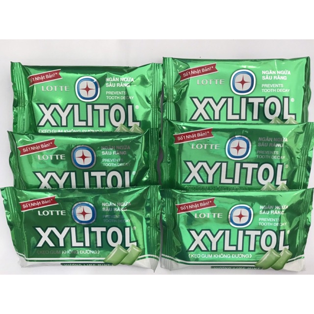 Kẹo gum không đường Lotte Xylitol Cool vỉ 11.6g (đủ vị: dâu, việt quất, không đường, bạc hà)