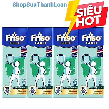 [HSD T8-2022] Lốc 4 hộp Sữa uống dinh dưỡng Friso Gold (180ml)