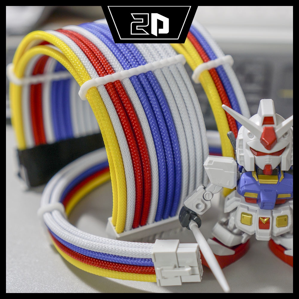 Dây nối dài bọc lưới GUNDAM EDITION (24 Pin/ 8 Pin/ 6 Pin/)