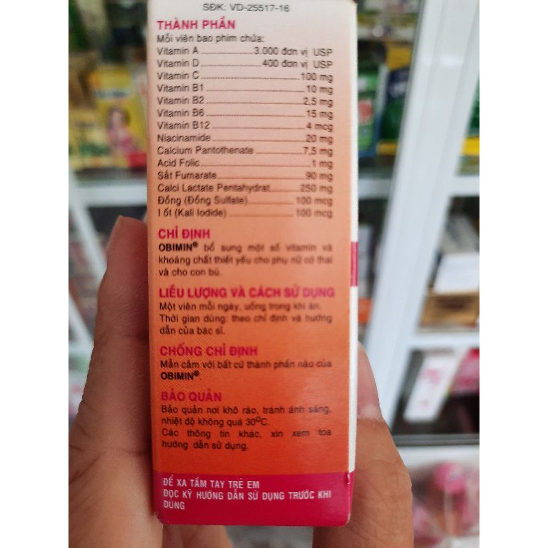 ✅ Viên Uống OBIMIN Bổ Sung Sắt Vitamin Và Khoáng Chất(30 Viên) | BigBuy360 - bigbuy360.vn