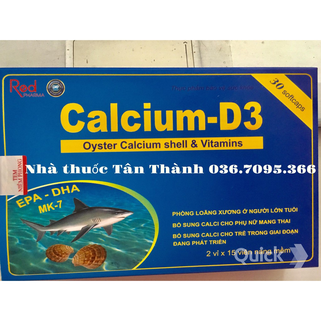 Viên uống Canxi Calcium D3 - EFP + DHA + MK7+ Vitamin K2