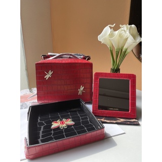 Set túi đỏ kèm gương của estee lauder (hàng gift )